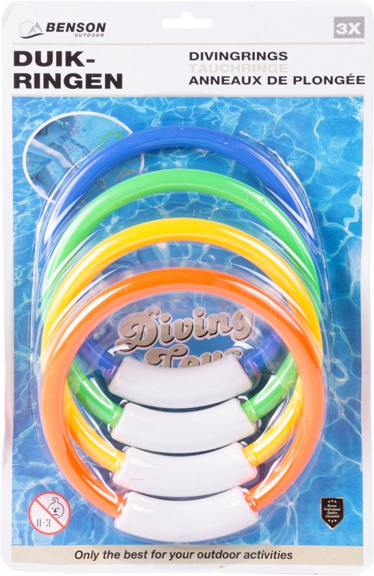 Walopola Lot De 4 Anneaux De Plongée Piscine - Jouets Coulants Colorés Pour Enfants Et Adultes
