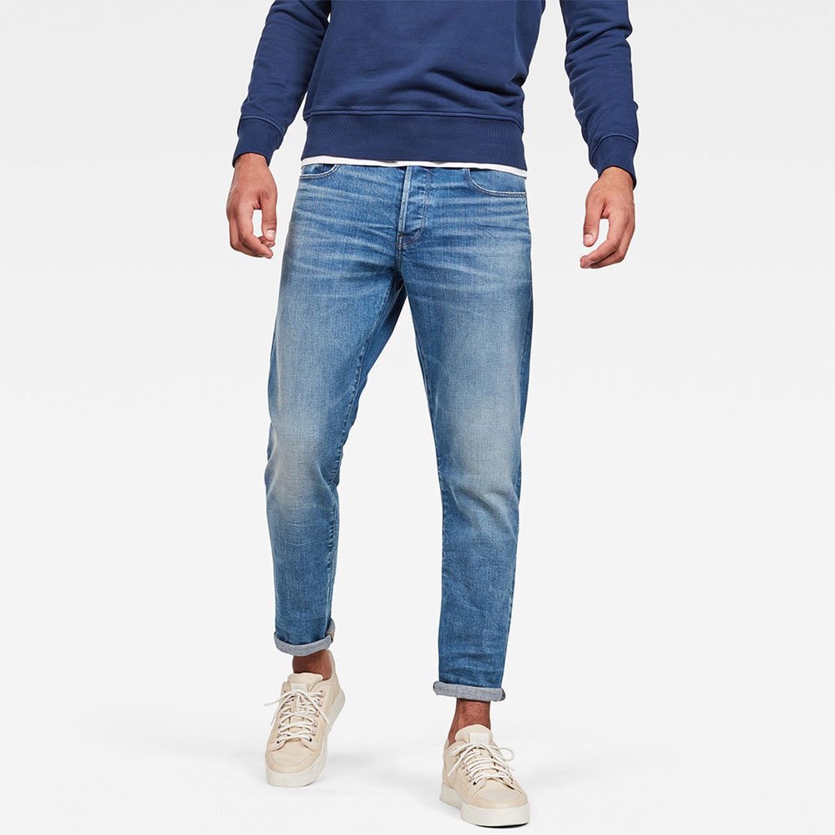 G-star 3301 Straight Tapered Jeans Blauw 35 / 36 Man