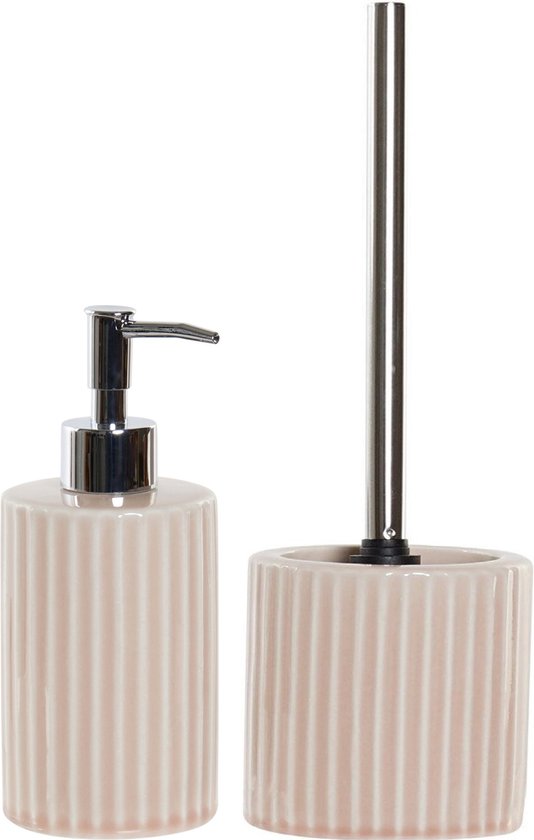 koffer Facet slaaf Badkamerset met zeeppompje en toiletborstel roze 18 cm - Toilet/badkamer  accessoires | bol.com