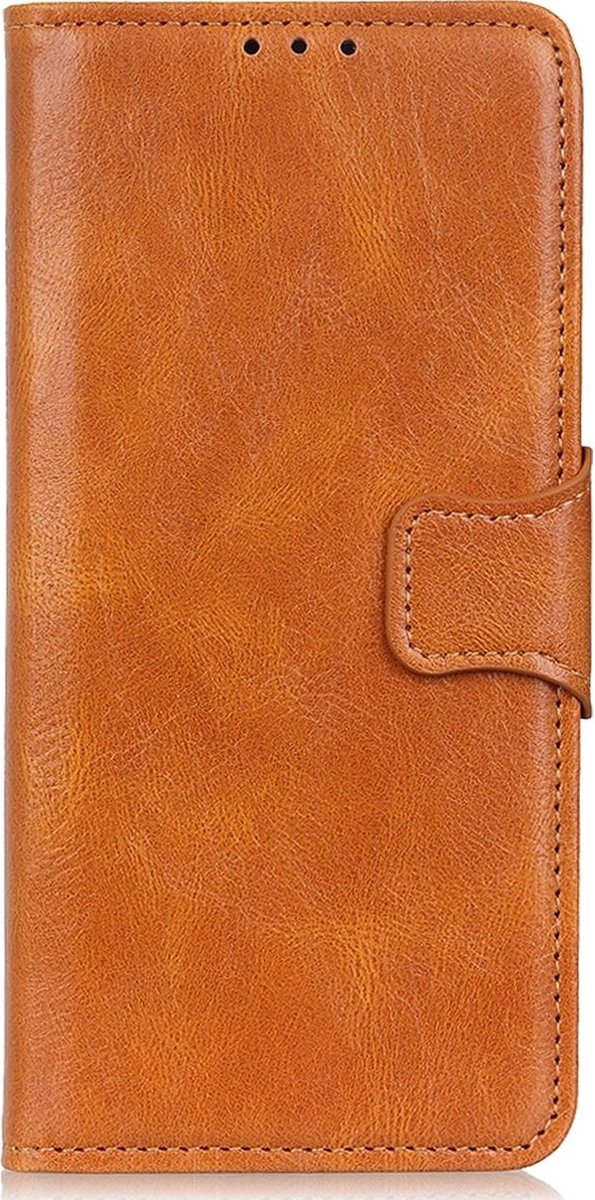 Mobigear Telefoonhoesje geschikt voor Sony Xperia 5 IV Hoesje | Mobigear Classy Bookcase Portemonnee | Pasjeshouder voor 2 Pasjes | Telefoonhoesje voor Pinpas / OV Kaart / Rijbewijs - Cognac
