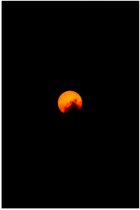 WallClassics - Poster (Matte) - Red Oranje Sun - 70x105 cm Photo sur Papier Poster avec un aspect Mat