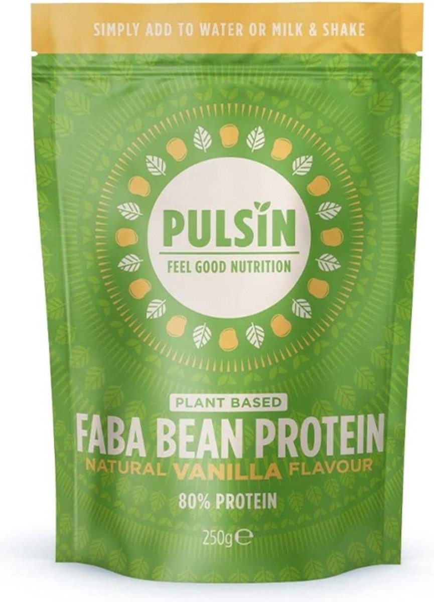 Pulsin | Protein Powder | Vanilla Flavoured Faba Bean | 1 x 250 gram
