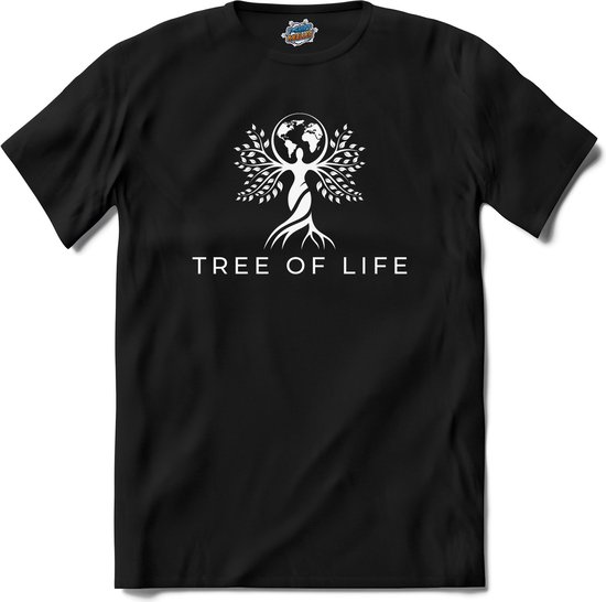 Tree Of Life | Yoga - Namaste - Yoga mat - T-Shirt - Unisex - Zwart - Maat XL