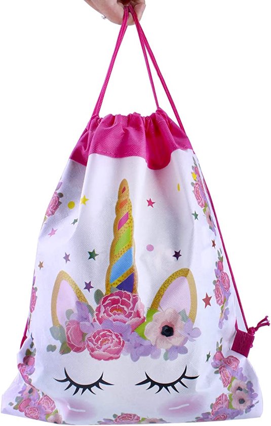 *** 4x Unicorn Gym Bag Rainbow Swimming Bag - Duo Unicorn Bag - Rainbow Backpack - Cordon de serrage - par Heble® ***