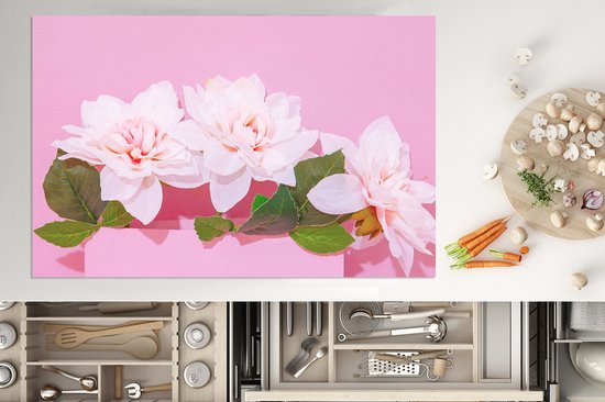 KitchenYeah® Inductie beschermer 81.2x52 cm - Bloesem - Zomer - Roze - Kookplaataccessoires - Afdekplaat voor kookplaat - Inductiebeschermer - Inductiemat - Inductieplaat mat