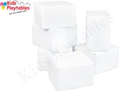 Zachte Soft Play Foam Blokken set 6 stuks wit | grote speelblokken | baby speelgoed | foamblokken | reuze bouwblokken | Soft play speelgoed | schuimblokken