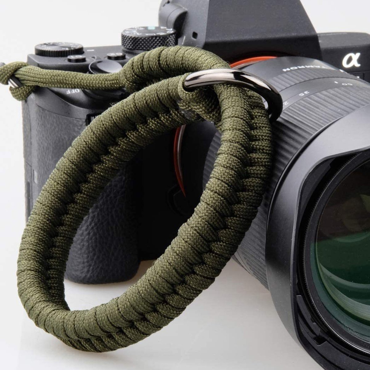 Somstyle Camera Polsband Nylon - Geschikt voor Canon, Nikon , Sony etc. - Universele Pols Riem Strap - Groen