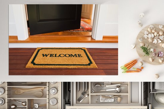 KitchenYeah® Inductie beschermer 80.2x52.2 cm - Een uitnodigende mat en voordeur naar aangepaste woning. - Kookplaataccessoires - Afdekplaat voor kookplaat - Inductiebeschermer - Inductiemat - Inductieplaat mat