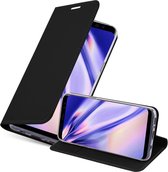 Cadorabo Hoesje voor Samsung Galaxy S8 in CLASSY ZWART - Beschermhoes met magnetische sluiting, standfunctie en kaartvakje Book Case Cover Etui