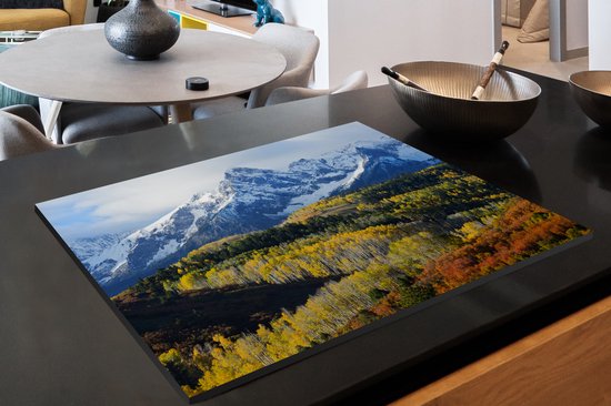 KitchenYeah® Inductie beschermer 80.2x52.2 cm - Berglandschap in Colorado - Kookplaataccessoires - Afdekplaat voor kookplaat - Inductiebeschermer - Inductiemat - Inductieplaat mat