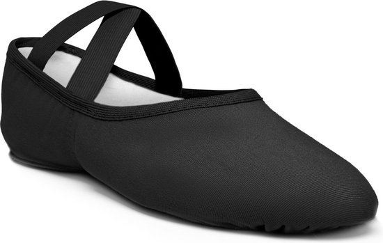 Ulicox Balletschoenen voor Meisjes Leer Balletschoenen voor Gesplitste Zool Dansschoenen voor Kinderen en Volwassenen Zwart 37