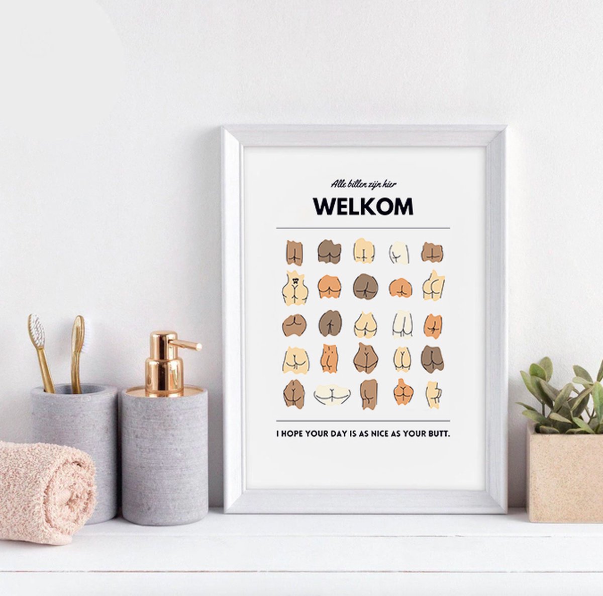 Afbeeldingenset - klaar om op te hangen - geen extra lijst nodig