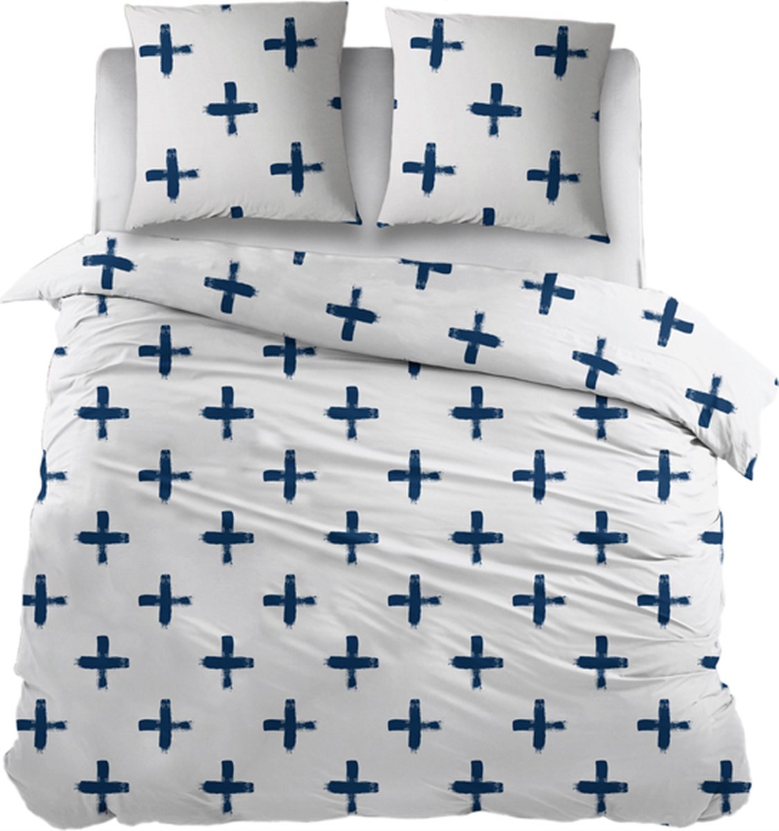Snoozing Aida Dekbedovertrek - Lits-jumeaux - 240x200/220 cm - Blauw
