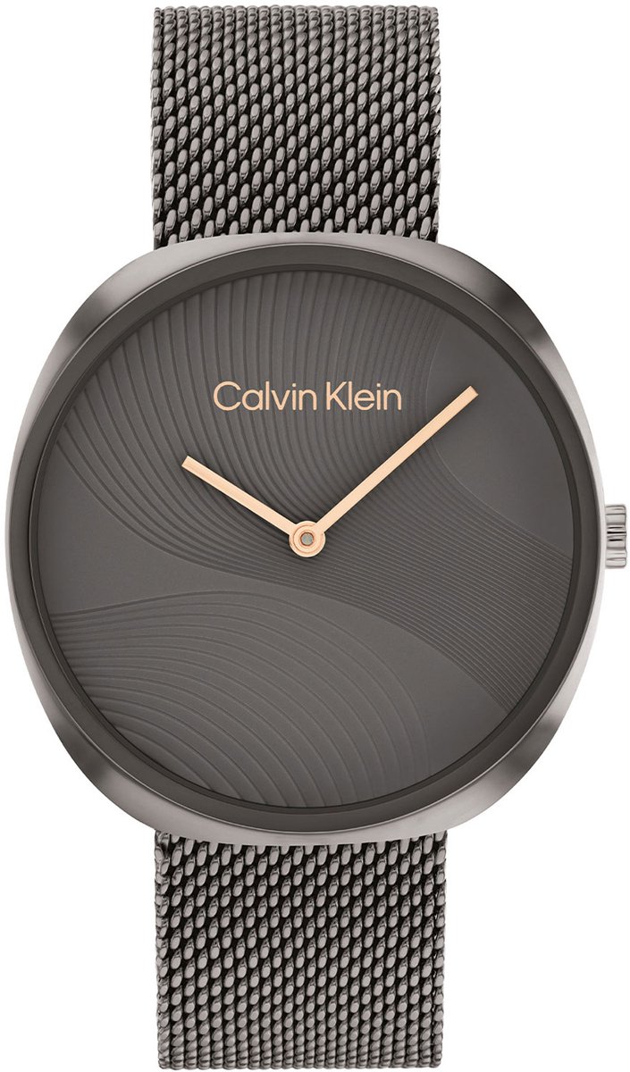 Calvin Klein CK25200248 Sculpt Dames Horloge - Mineraalglas - Staal - Grijs - 37 mm breed - Quartz - Druksluiting - 3 ATM (spatwater)