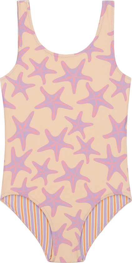 SHIWI Ruby reversible striped starfish Badpak Meisjes Oranje - maat 146/152