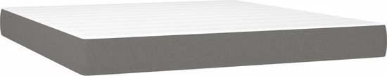 vidaXL-Boxspring-met-matras-en-LED-stof-donkergrijs-160x200-cm