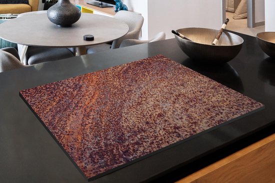 KitchenYeah® Inductie beschermer 77x51 cm - Roest print - Patronen - Abstract - Kookplaataccessoires - Afdekplaat voor kookplaat - Inductiebeschermer - Inductiemat - Inductieplaat mat