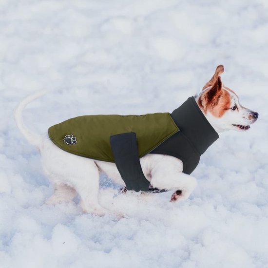 Lelepet Warme hondenjas, reflecterend fleecevest voor honden, waterdichte hondenjas, winddicht, winterjas voor koud weer, met gesp