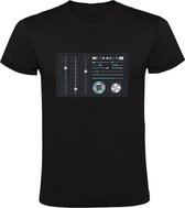 Muziek mixer Heren T-shirt | geluid | DJ | geluidstechnicus | muzikant | festival | feest | Zwart