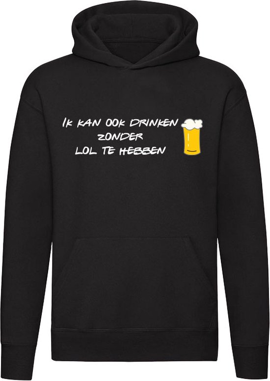 Ik kan ook drinken zonder lol te hebben grap grappig gek bier zuipen bol