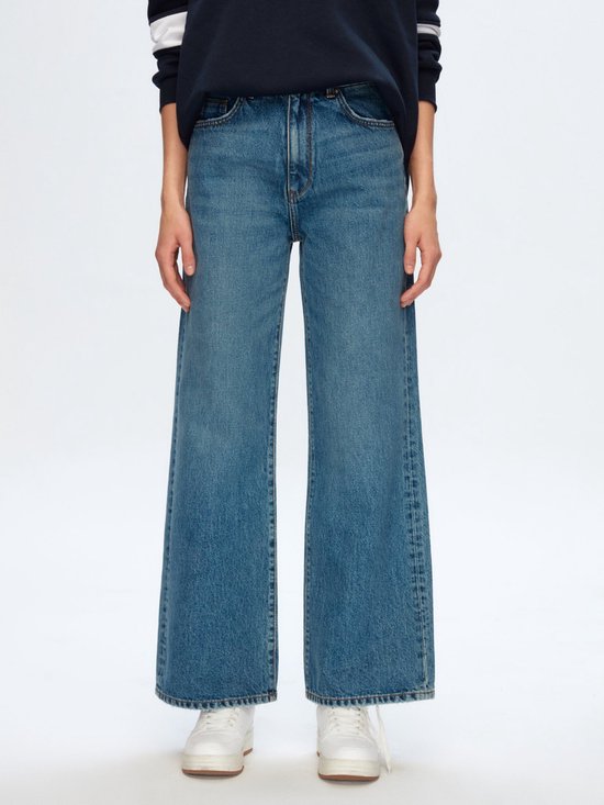 Jeans Fille LTB Oliana G - Taille Haute, Coupe Large En Coton Mélangé - Taille 15 Ans/170, Couleur Bleu Moyen