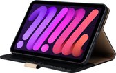 Phreeze Tablethoes - Geschikt voor iPad Mini 2021 Hoes - 8.7 Inch - Luxe Lederen Hoesje - Ingebouwde Standaard met Kaarthouders - Hoesje met Magnetische Sluiting - Beschermhoes - Zwart