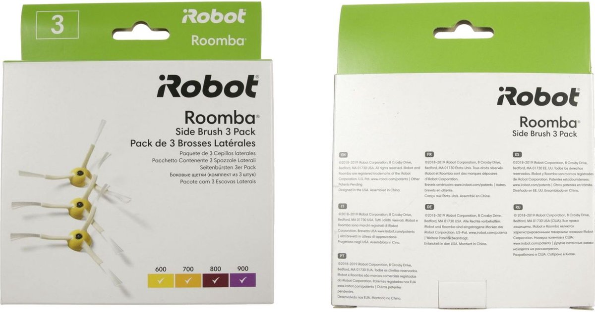 Kit 3 brosses latérales aspirateur Roomba 800 900 iRobot 4415863