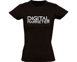 Digital Marketer Dames T -shirt | online | marketing | internetmarketing | media | onderneming | webshop | Zwart