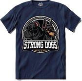 Strong Dogs | Honden - Dogs - Hond - T-Shirt - Unisex - Navy Blue - Maat 4XL
