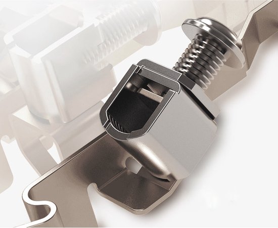 LEGRAND, Perfect-Fit 694503 Hoekcontactdoos, meervoudige contactdoos, 45° gebogen, 4-voudig stopcontact, wand- en tafelmontage, zonder kabel, ultrawit