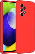 Accezz Hoesje Siliconen Geschikt voor Samsung Galaxy A53 - Accezz Liquid Silicone Backcover - Rood