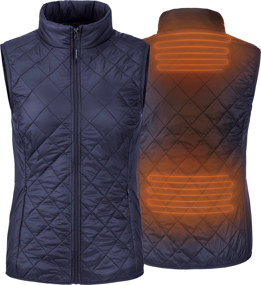 Verwarmde mouwloze vest Slim Fit Voor Vrouwen Super power technologie Blauw