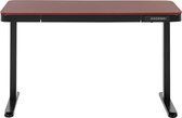 KENLY - Verstelbaar bureau - Donkere houtkleur - 120 cm - Vezelplaat