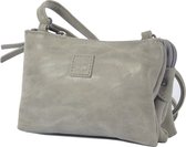 Bicky Bernard harmonica 3-Vaks tasje schoudertasje WDL028 - crossbody tasje - Grijs - Grey - Schoudertas dames