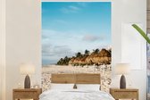 Behang - Fotobehang Caribisch strand in Tulum bij Mexico - Breedte 160 cm x hoogte 240 cm