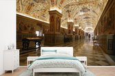 Behang - Fotobehang Hal van de bibliotheek in het Vaticaanse museum - Breedte 420 cm x hoogte 280 cm