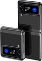Plating Case hoesje voor Samsung Galaxy Z Flip 4 cover met een metalen frame zwart