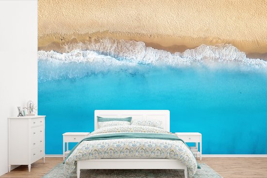 Behang - Fotobehang Strand - Water - Blauw - Breedte 600 cm x hoogte 400 cm