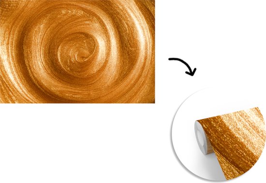 Un vortex en fotobehang peinture couleur or