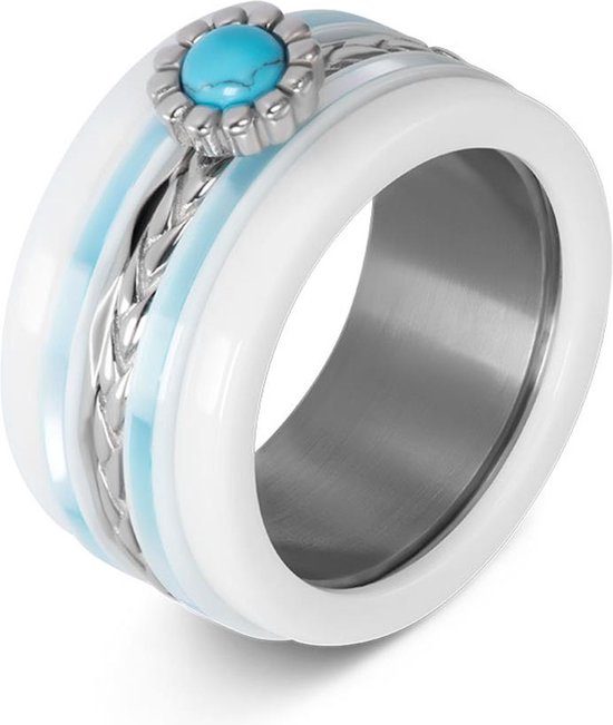iXXXi invulring Inspired Turquoise R05904 Goud, Zilver, Rosé (2MM)