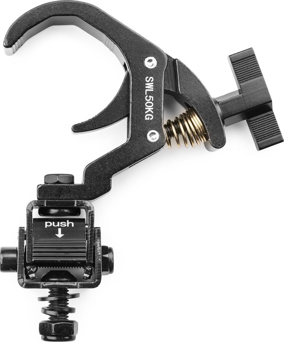 BeamZ BC50B-150F quick trigger trussklem met kantelbare bevestiging - max. 50kg - Zwart