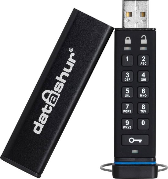 I-Storage datAshur - USB-stick - 32 GB - Cijfercode - Zwart