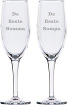 Champagneglas gegraveerd - 16,5cl - De Beste Bomma-De Beste Bompa