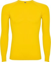 Maillot de sport thermique jaune à manches raglan modèle sans couture Taille Prime 10 ans