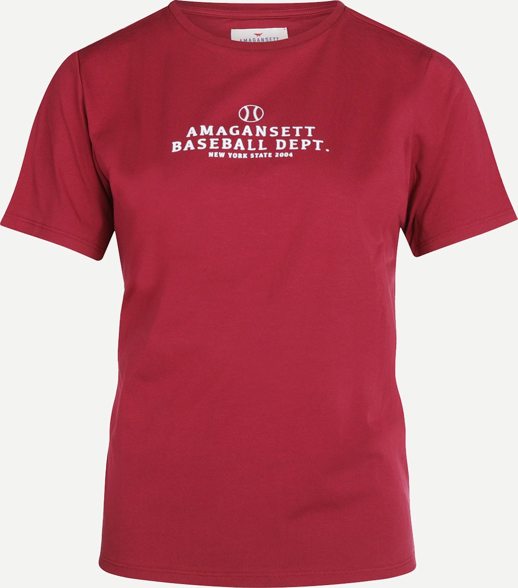 Amagansett Lente/Zomer 2023 T-shirt Baseball Tee Vrouwen - Regular fit - Katoen - Rood (M)