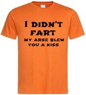 Grappig T-shirt - I didn't fart - kiss - farter - vader - vaderdag - papa - scheet - scheten - stinkerd - maat XL