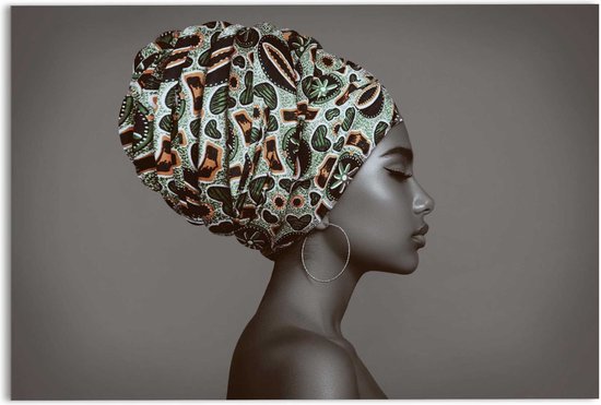 Glasschilderij Mensen Afrikaanse Vrouw - Reinders