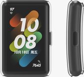 kwmobile 2x hoes geschikt voor HONOR Band 7 / Band 6 / Huawei Band 7 / Band 6 hoesje - Cover van silicone - Hoesje voor activity tracker - In transparant