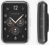 kwmobile 2x hoes geschikt voor Huawei Watch Fit 2 hoesje - Cover van silicone - Hoesje voor activity tracker - In transparant