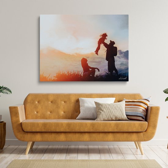 Luxe Canvas Schilderij Family Goals | 90x60 | Woonkamer | Slaapkamer | Kantoor | Muziek | Design | Art | Modern | ** 4CM DIK! 3D EFFECT**